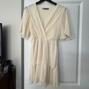 Zara pleated mini dress
